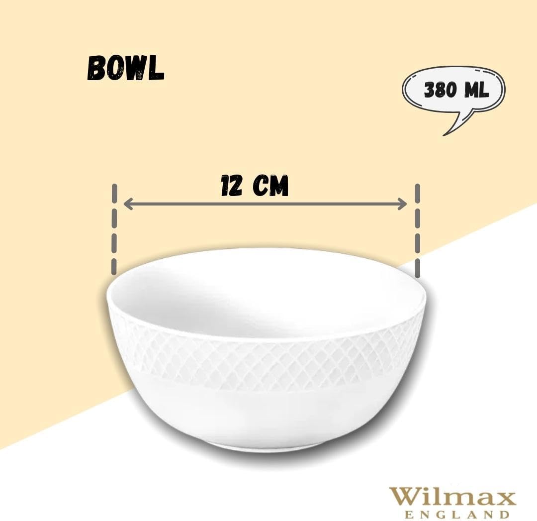 Wilmax England Bowl 12 cm 380 ml White Porcelain WL-880113/A
