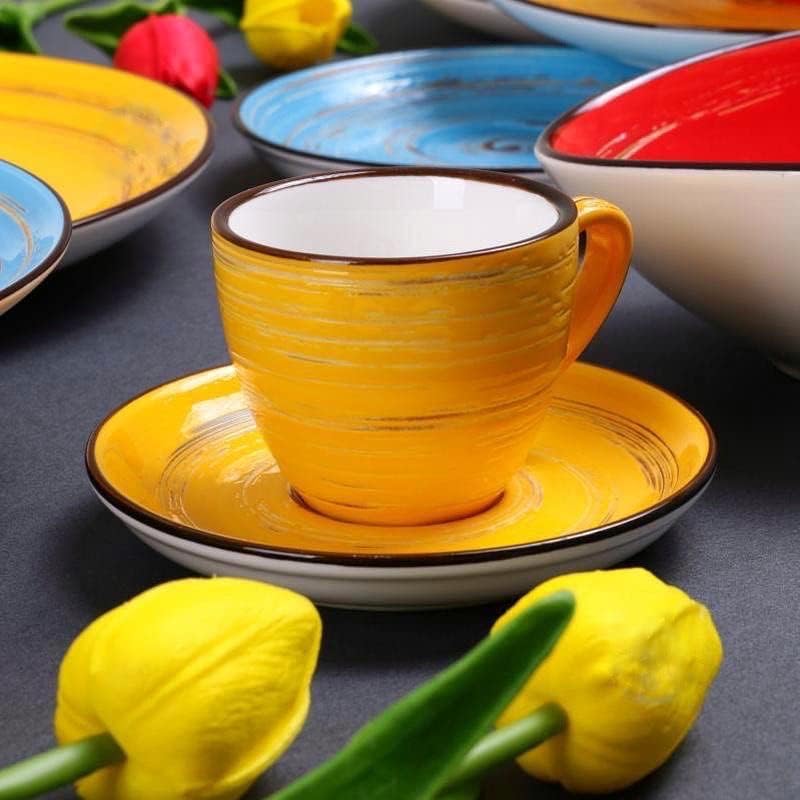 Wilmax Kaffeetasse, 300 ml, Gelb, Porzellan, WL-669436/A