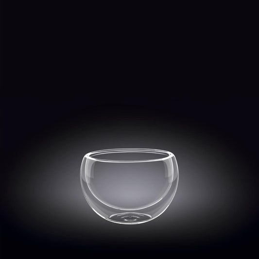 Wilmax Doppelwandige Glasschüssel, 80 ml, WL-888751/A