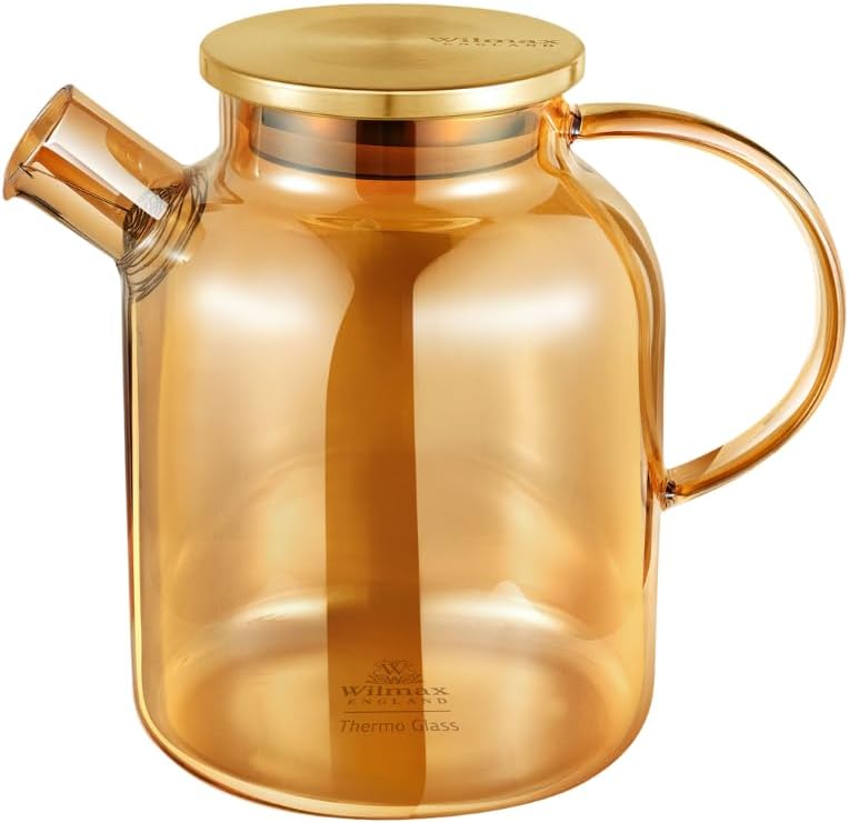Wilmax Thermoglas theepot 1600 ml Goud