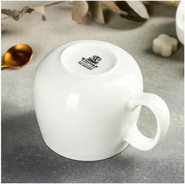 Wilmax Servierset 2x Bambus-Teller & Porzellanbecher WL-771112/A2-WL-993084/A2