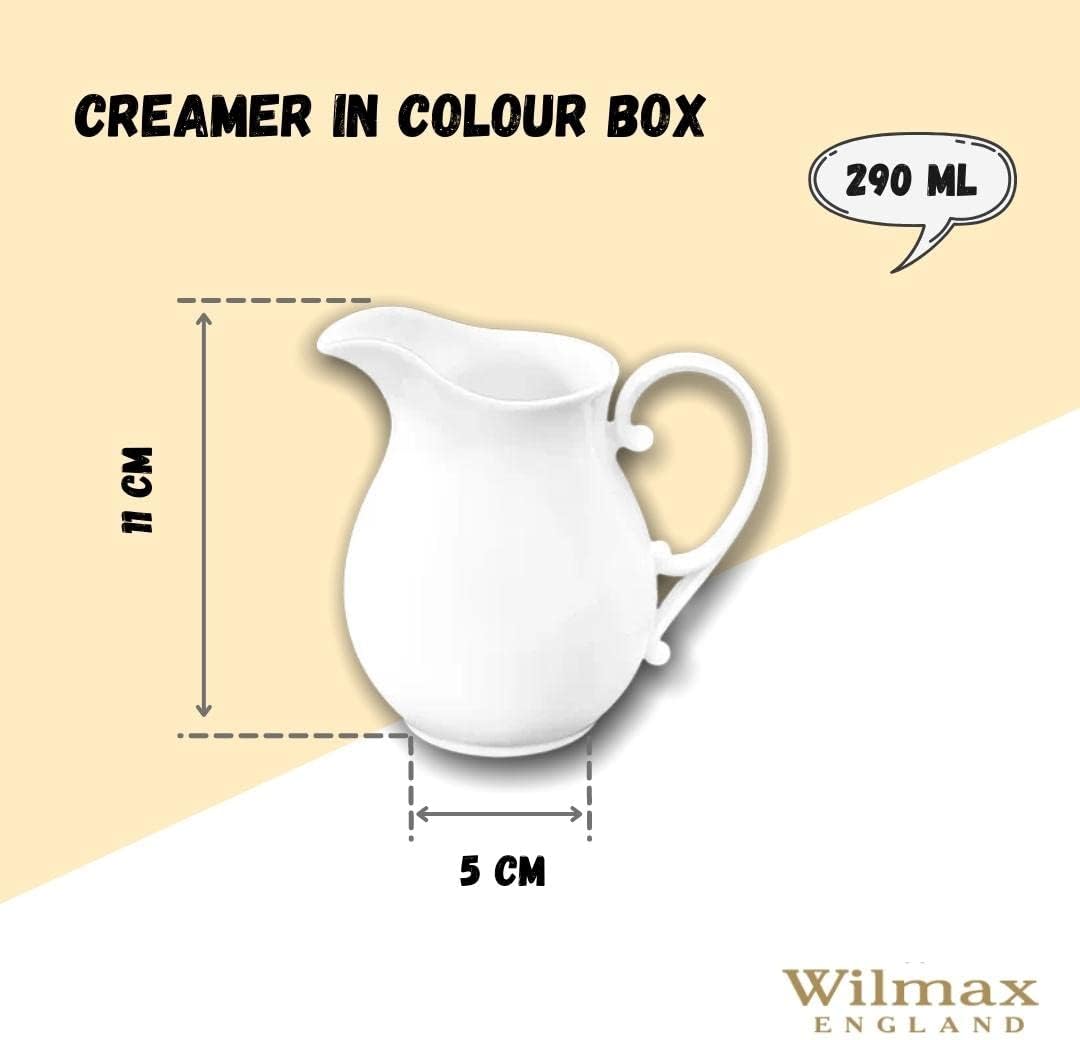 Wilmax Roomkannetje, 290 ml, Porselein, Wit, WL-995041/1C