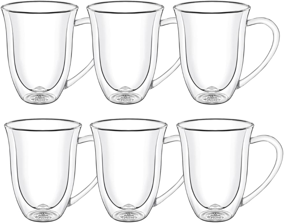 Wilmax England Double Wall Mug 250ml Borosilicate Glass 6x