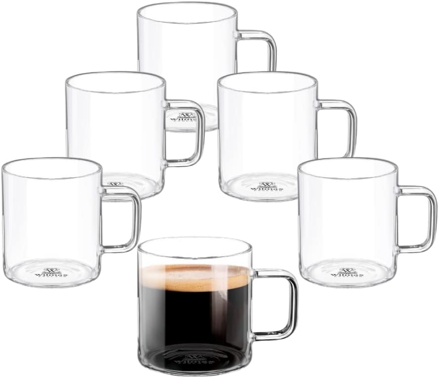 Wilmax England Borosilicaatglas mok 100 6 stuks WL-888602/A6
