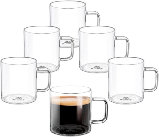 Wilmax England Borosilicaatglas mok 100 6 stuks WL-888602/A6