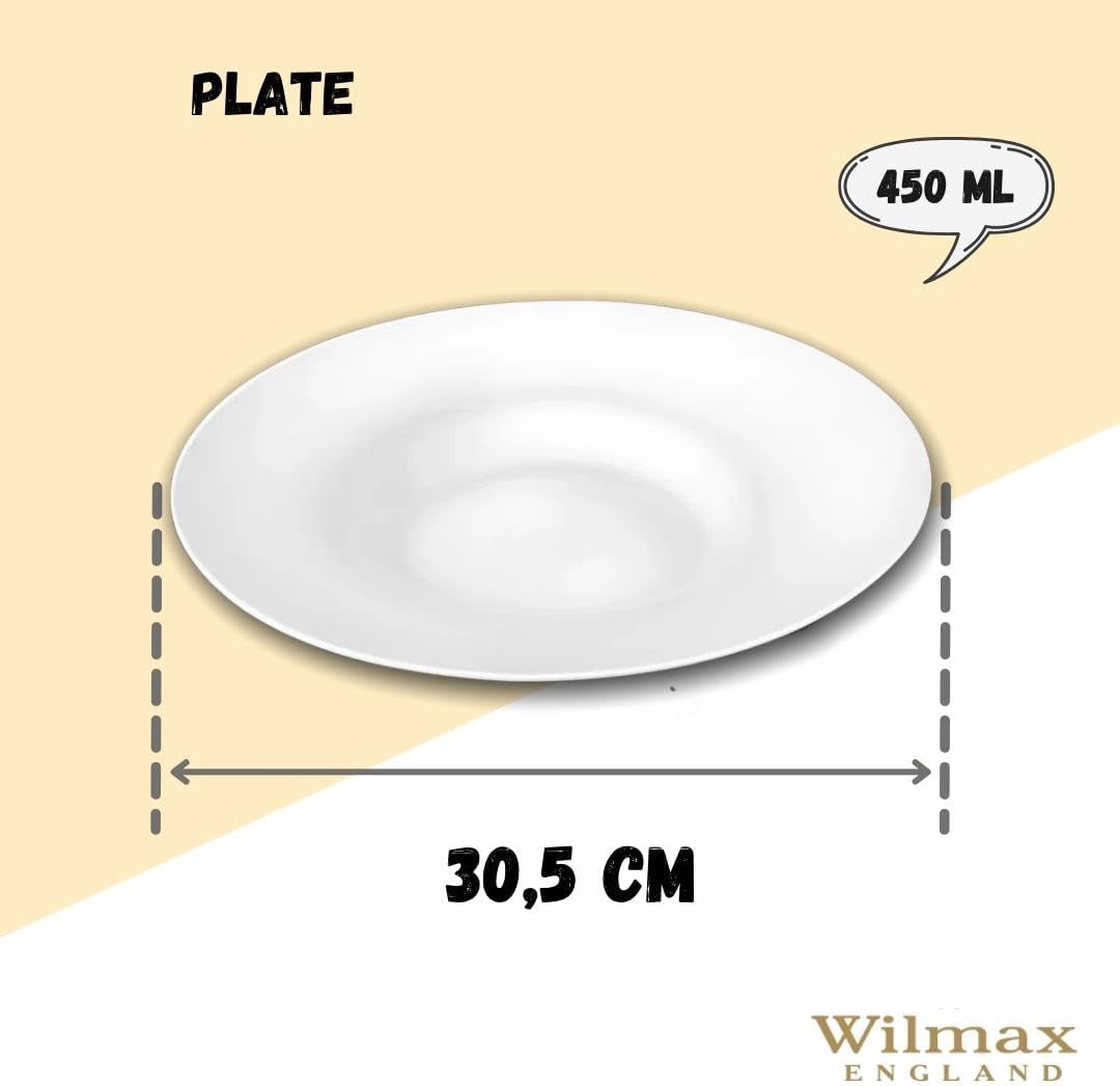 Wilmax Teller 30.5 cm aus Porzellan, oval, vielseitig – WL-991274/A