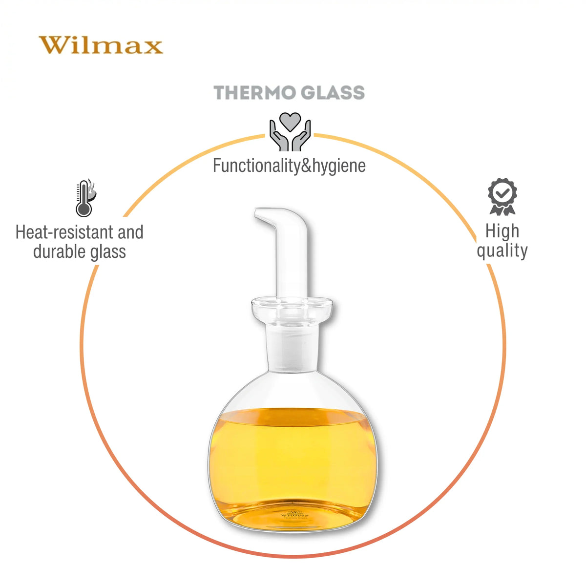 Wilmax Oliefless 500 ml Transparant Glas
