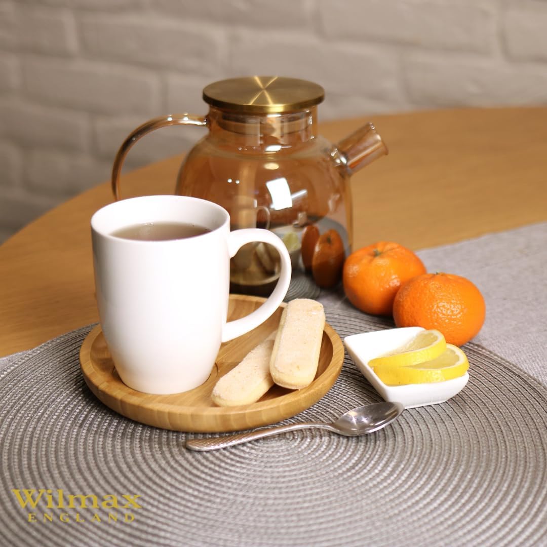 Wilmax Mokken 460 ml Wit Porselein 4-delige set A4