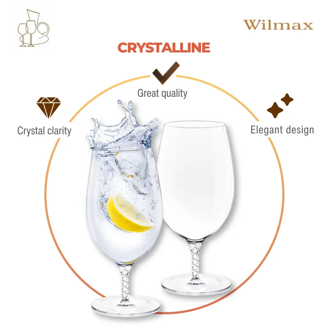 Wilmax Bierglas 420 ml Kristalglas Transparant 2-delige set