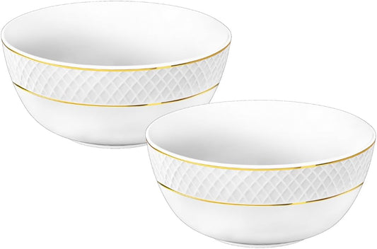 Wilmax England Schaal 18 cm Wit Gouden rand Porselein 2x