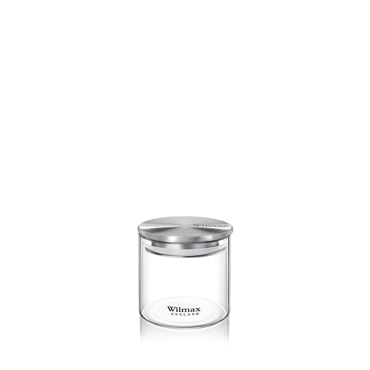 Wilmax Voorraadpot 600 ml met RVS Deksel - Transparant