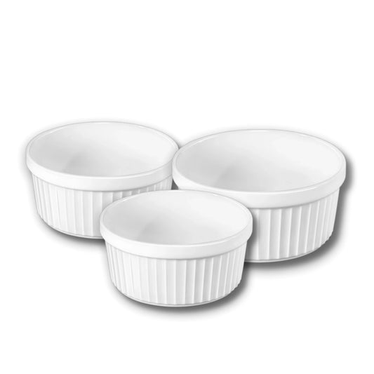 Wilmax Ramekin Set 3-delig Porselein Wit