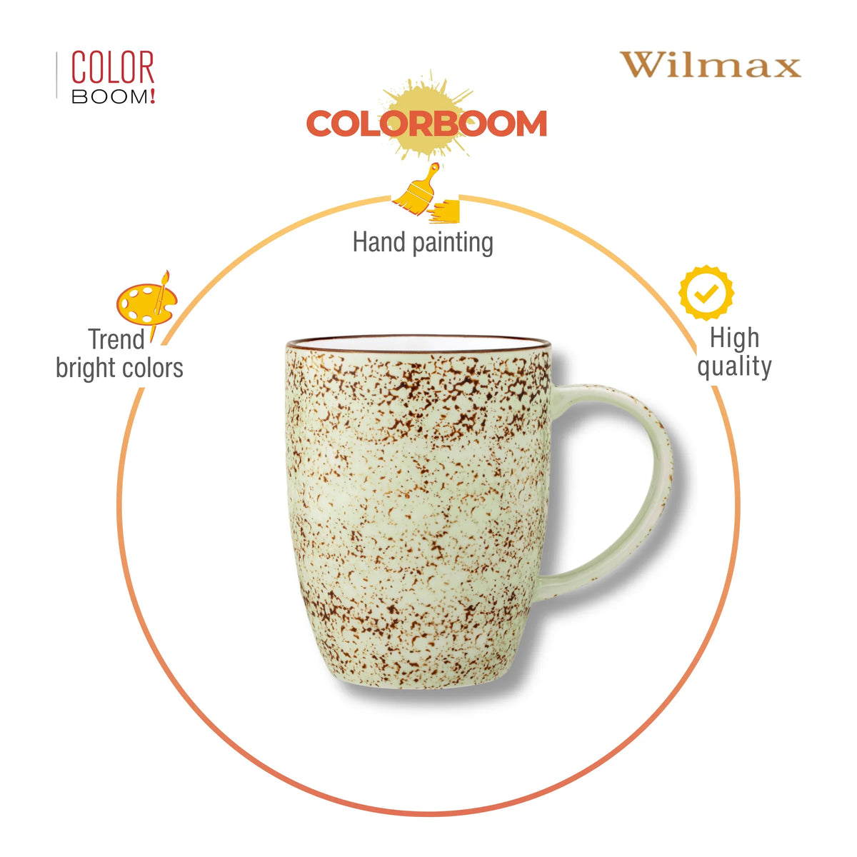 Wilmax England Mok 460 ml Pistache Porselein