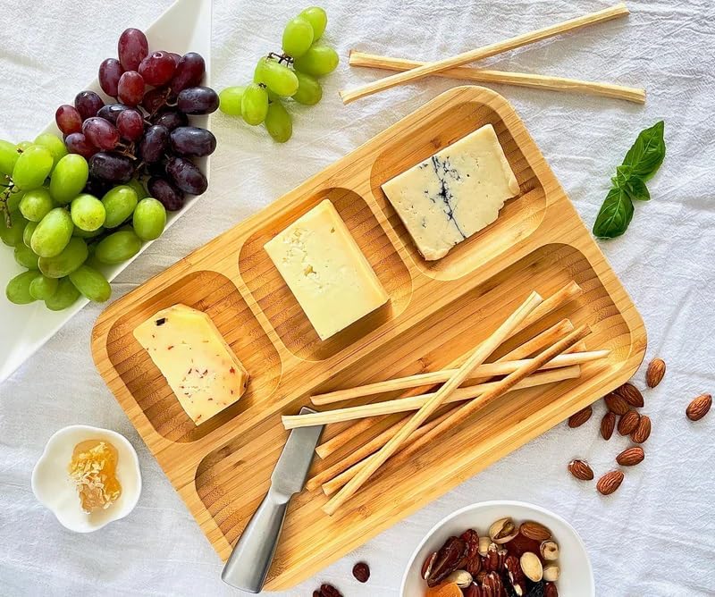 Wilmax Servierplatte mit Unterteilungen, 33 x 23 cm, WL-771222/A