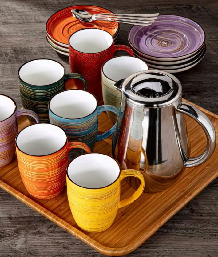 Wilmax Spiral Tassen Set 6-teilig 460 ml Lavendel WL-669737/A6