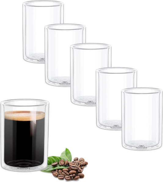 Wilmax England Dubbelwandig Glas 100 ml 6 st. WL-888780/A6