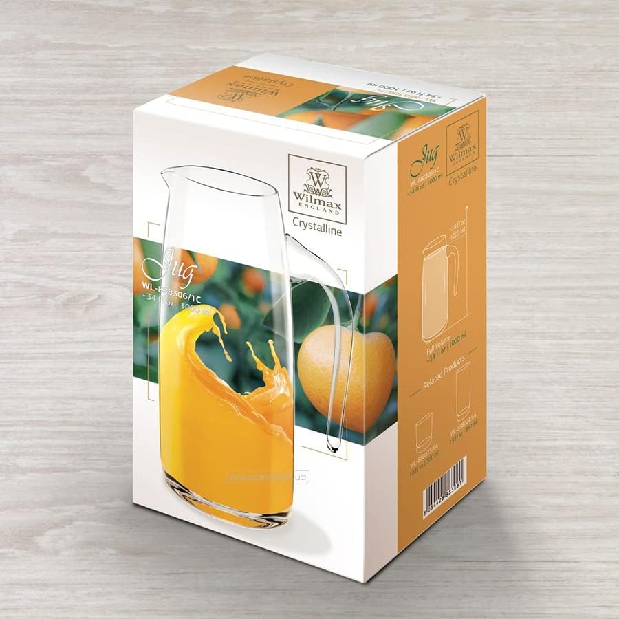 Wilmax Glaskrug 1000 ml – Hochwertiges Glas WL-888306/1C