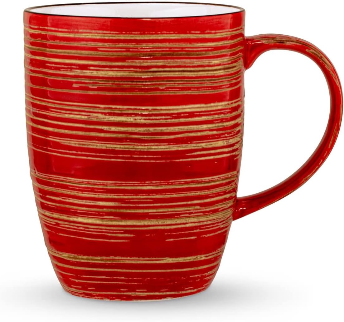 Wilmax England Beker 460 ml Rood Porselein 6-delige set