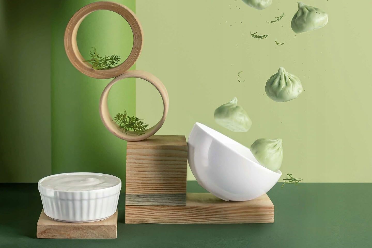 Wilmax Porzellanschalen Set 4er Set Weiß 600ml Ø14cm WL-992565/A4