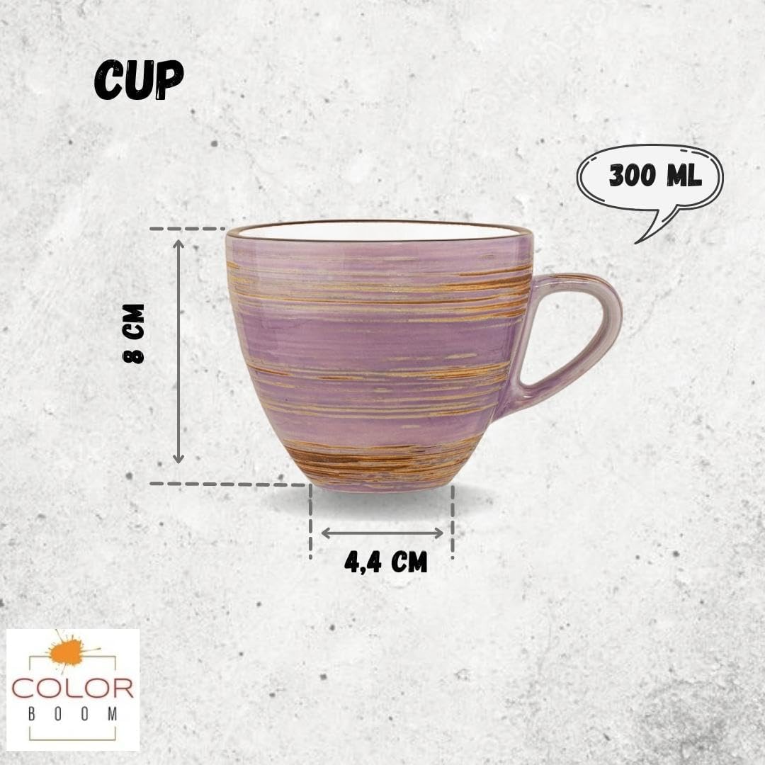Wilmax Tasse 300 ml in Lavendel Spiral Collection – WL-669736/A