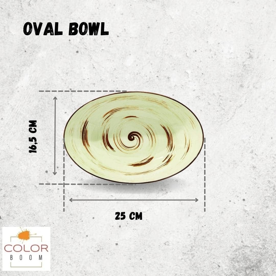 Wilmax Porselein Schaaltje Ovaal 25 cm Pistachekleur WL-669140/A