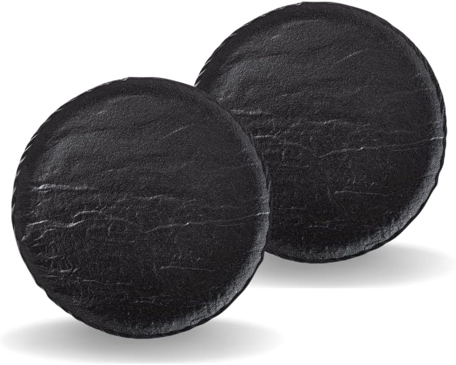 Wilmax Rond Bord 25 cm 2 stuks SlateStone Zwart WL-661126/A2