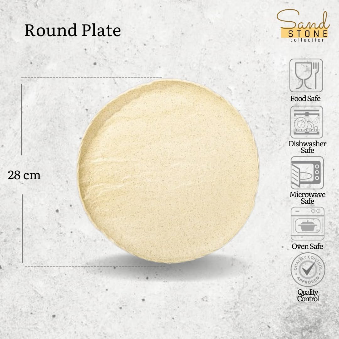 Wilmax Sandstone Teller, rund, 28 cm (2er Set) WL-661327/A2