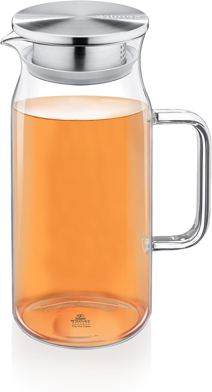 Wilmax Thermoglas Kruik 1000 ml RVS Deksel | WL-888209/A