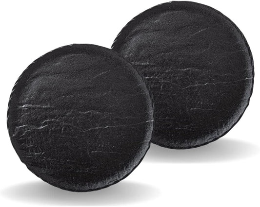 Wilmax Round Platter 30 cm Schwarz, 2 Stück, WL-661128/A2