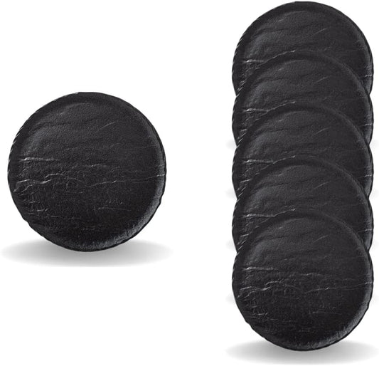 Wilmax Round plate 15.5 cm 6-piece set SlateStone Black