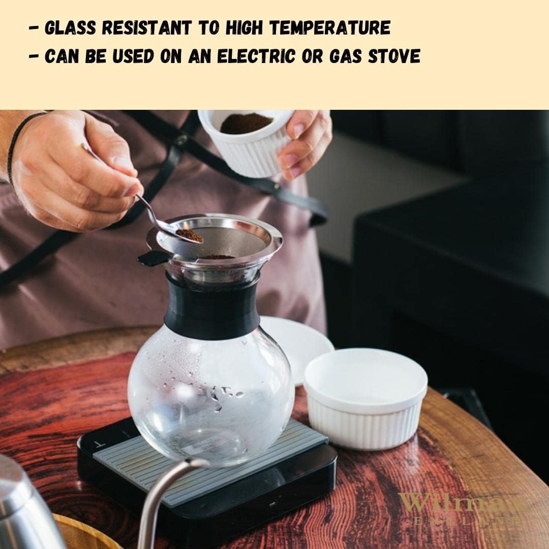 Wilmax Koffiekan 950 ml Borosilicaatglas WL-888854/A