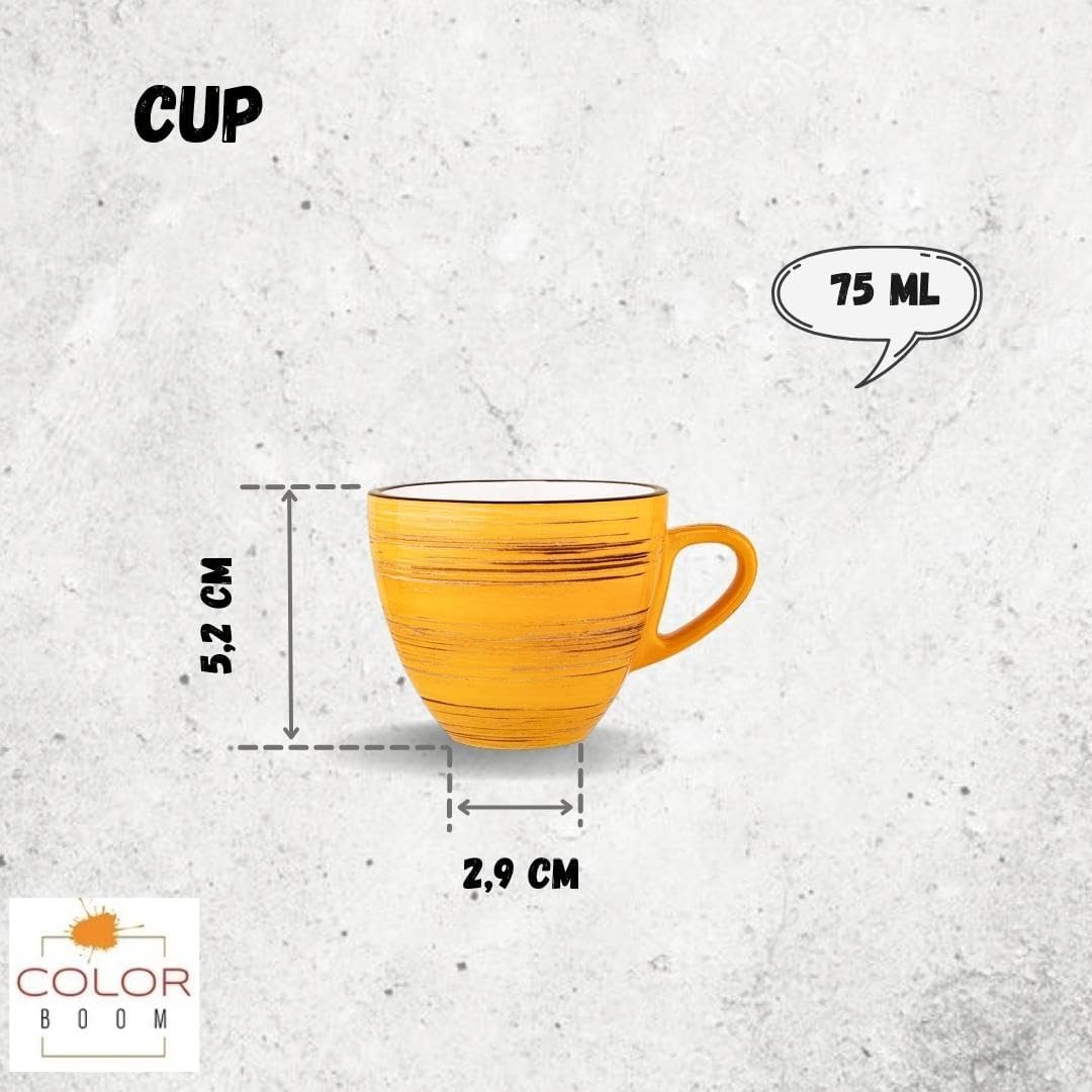 Wilmax Espressotasse, 75 ml, Gelb, Porzellan, WL-669433/A