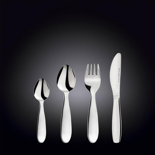Wilmax Kinderbesteck-Set 4-teilig aus Edelstahl WL-999901/4G
