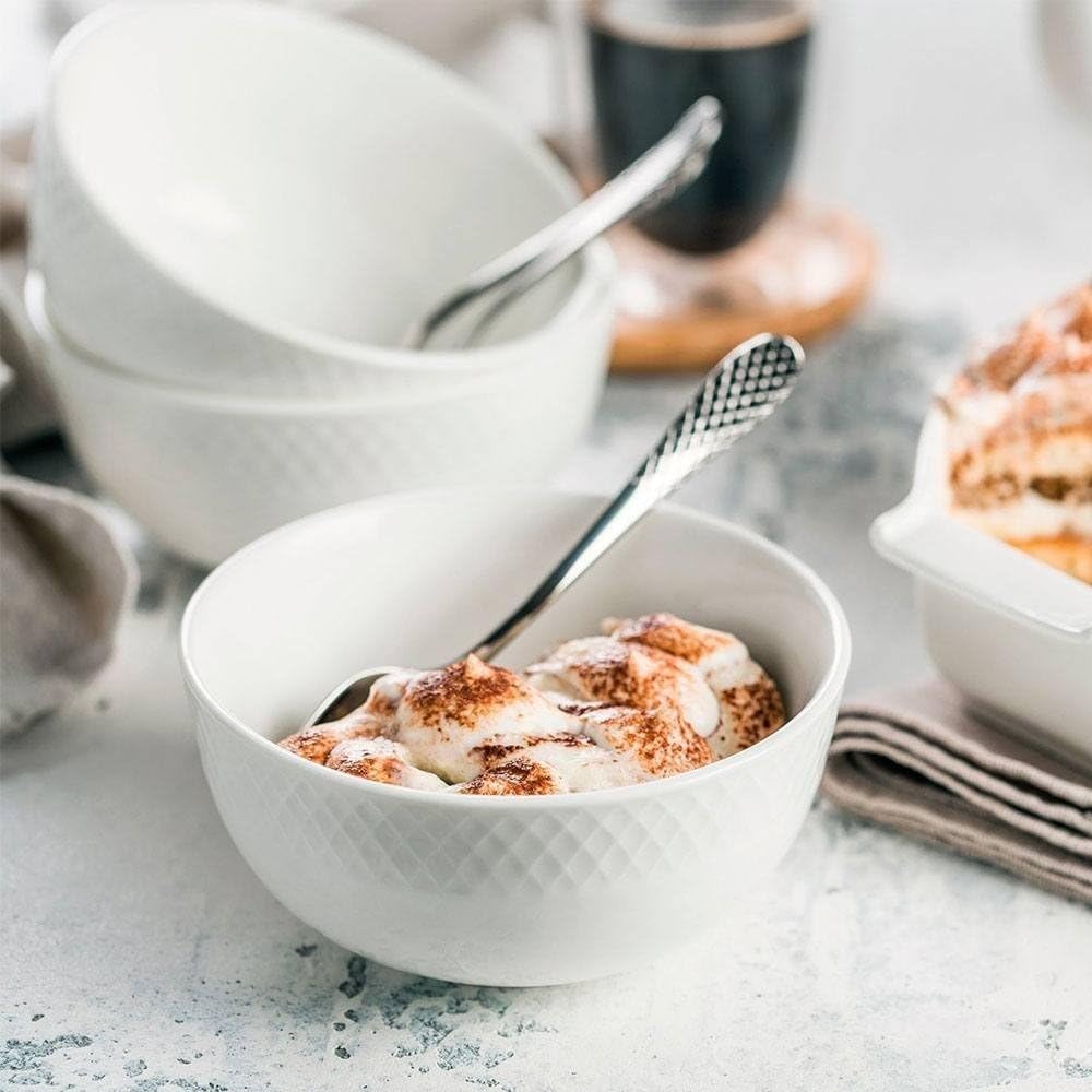 Wilmax Porzellan Schüssel 12 cm Durchmesser 380 ml Packung mit 2 – WL-880113/2C