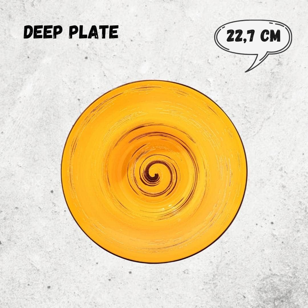 Wilmax Deep Plate Yellow Porcelain 22.5 cm 2 pc. WL-669423/A2