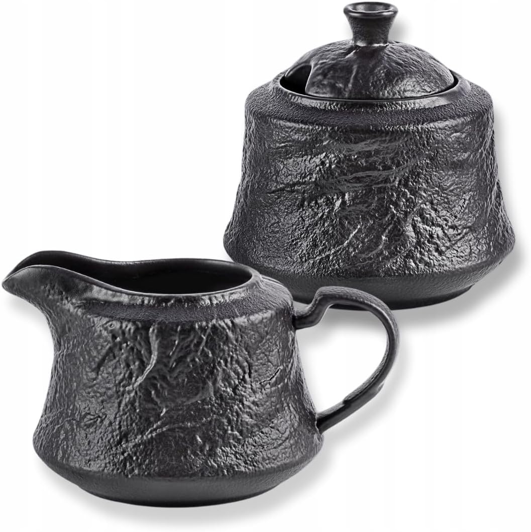 Wilmax Zuckerdose 280 ml & Milchkännchen 260 ml Porzellan Set WL-661160/A-WL-661161/A