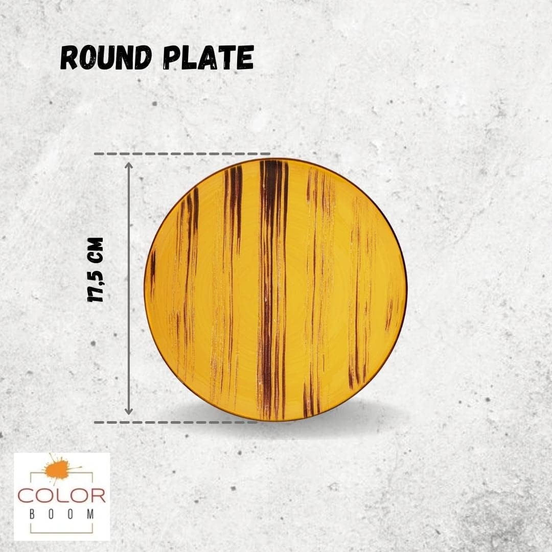 Wilmax Plate 18 cm Yellow Porcelain Set of 6 WL-668411/A6