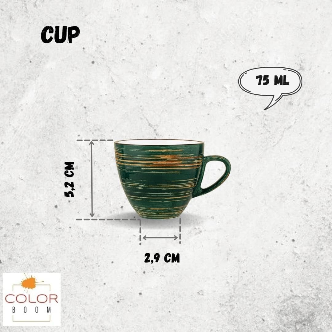 Wilmax Espressotasse, 75 ml, Grün, Porzellan, WL-669533/A