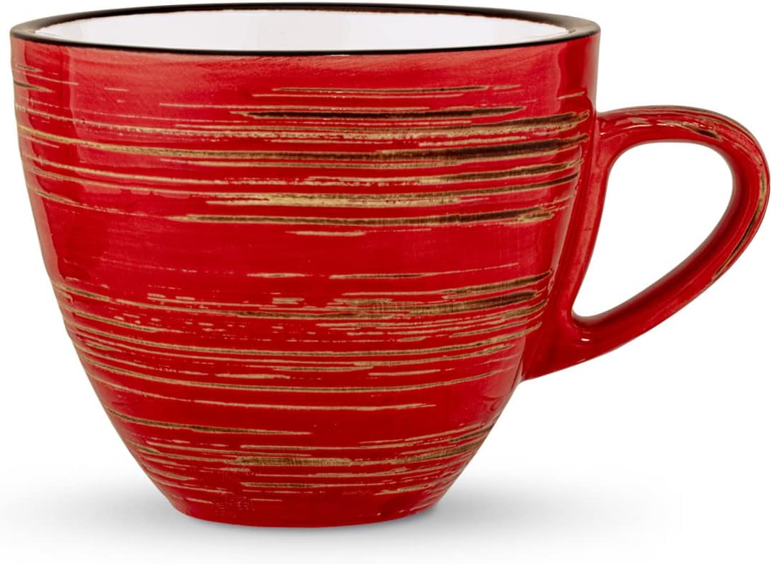 Wilmax Red Porcelain Cup & Saucer (6x) WL-669236/AB6