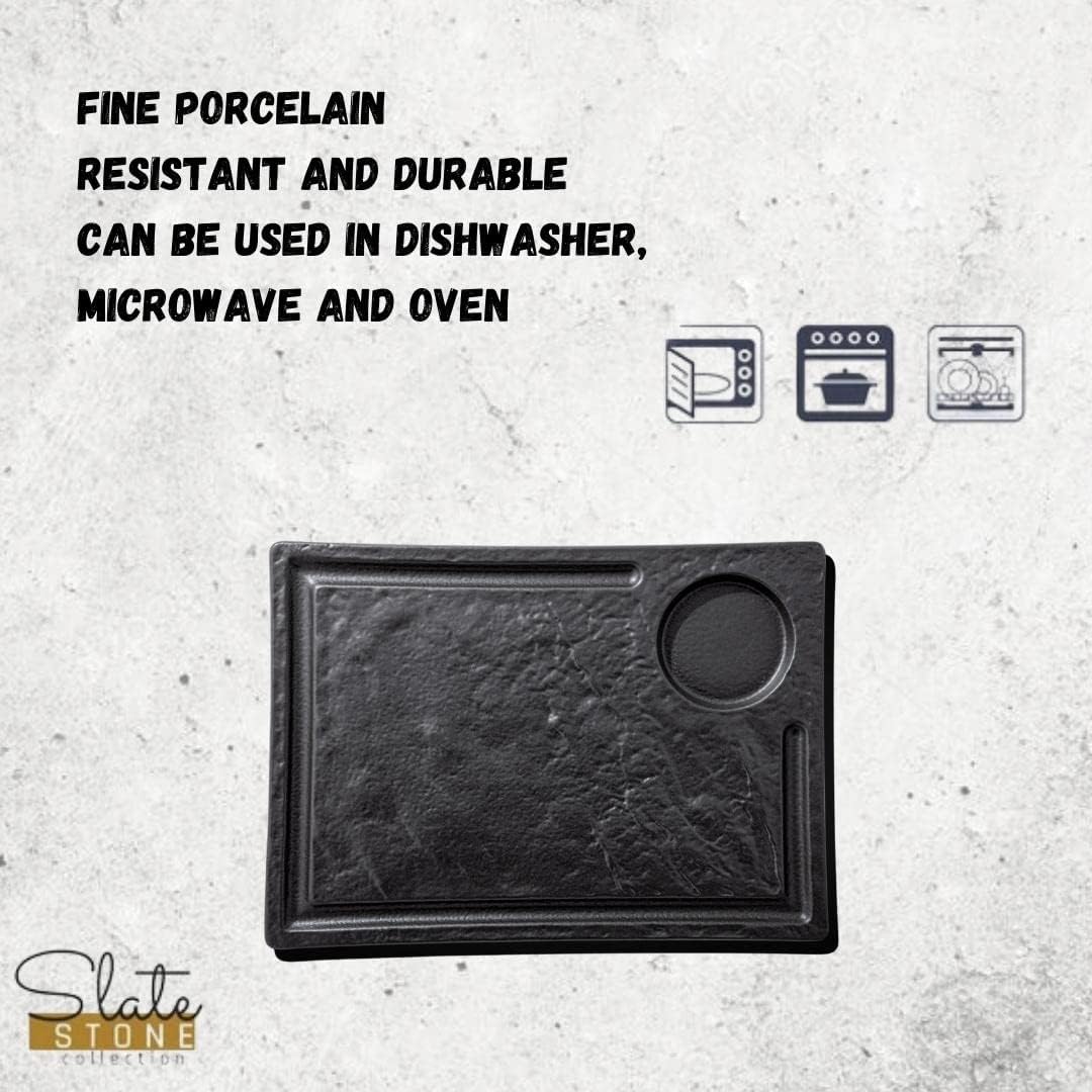 Wilmax Servierset Porzellanplatteset / SlateStone WL-661148/A-WL-661147/A2