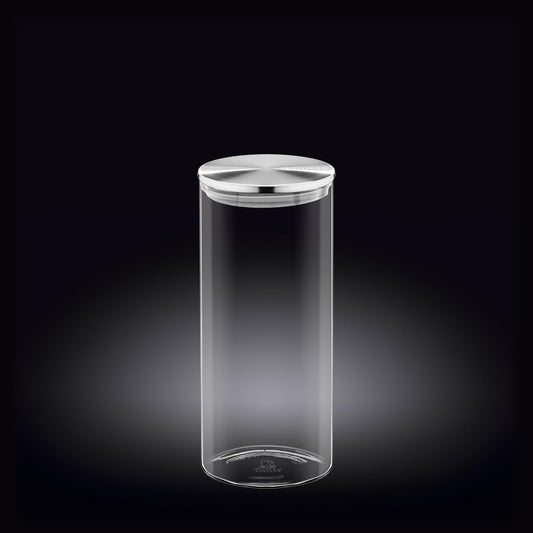 Wilmax Voorraadpot 1500 ml met RVS Deksel Transparant WL-888517/A