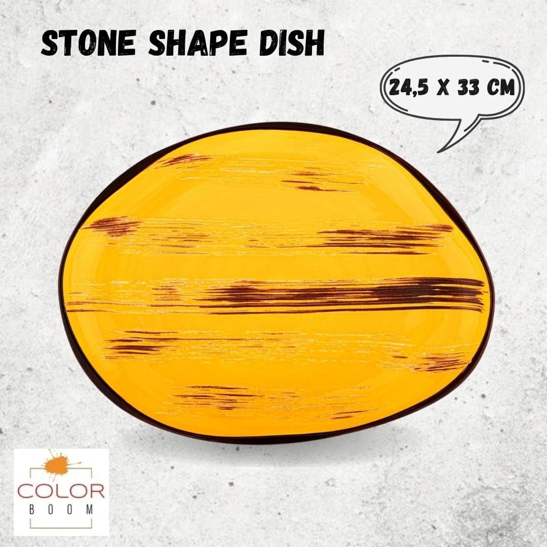 Wilmax Porzellan Teller Gelb 33 cm - WL-668442/A