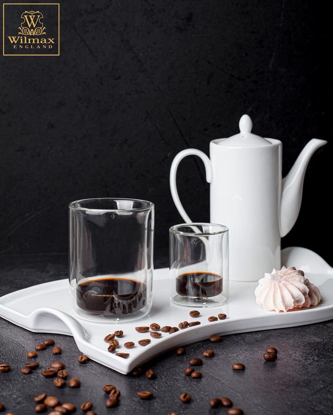 Wilmax Glas mit Doppelwand, 400 ml, 6er Set, WL-888785/A6