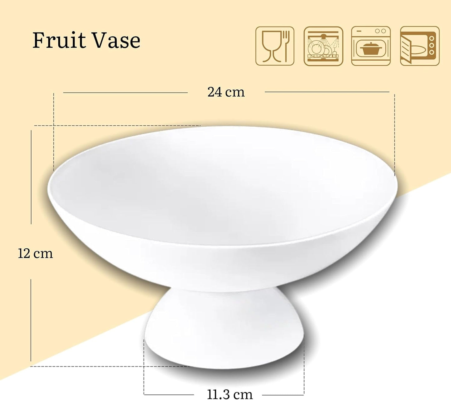 Wilmax Fruit Bowl 24 x 11.5 cm Porcelain White WL-996126/A