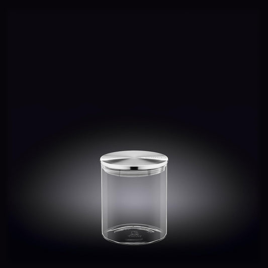 Wilmax Voorraadglas 760 ml met RVS Deksel Transparant