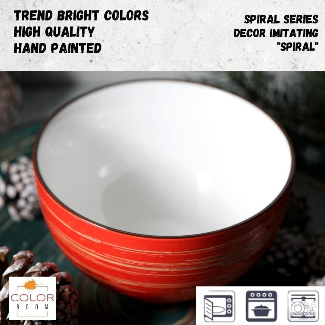 Wilmax Porzellanschüssel, rot, 14 cm Durchmesser, 600 ml WL-669230/A