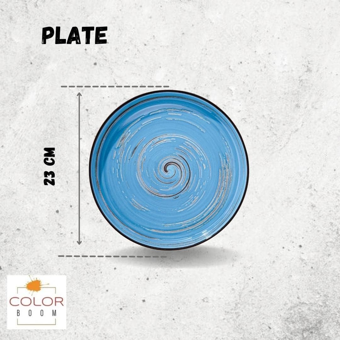 Wilmax Speiseteller, 23 cm, Blau, Porzellan, WL-669619/A