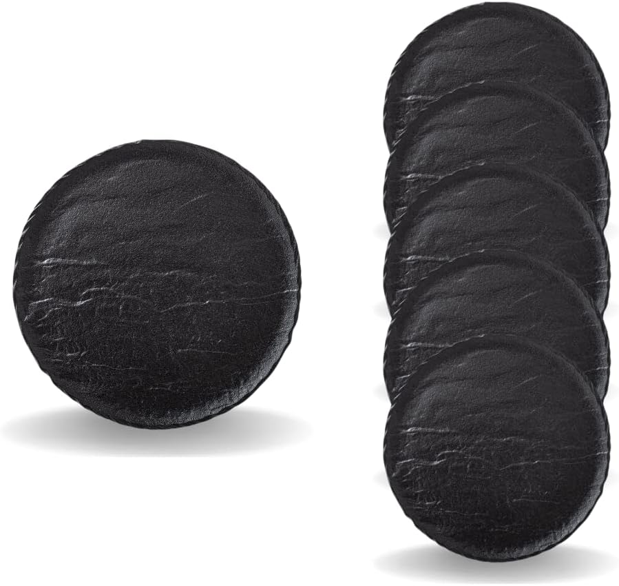 Wilmax Rond bord 18 cm set van 6 SlateStone Zwart WL-661123/A6
