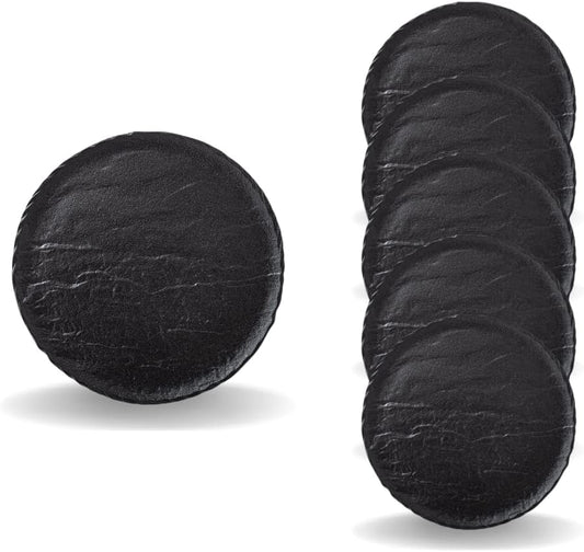 Wilmax Round plate 18 cm set of 6 SlateStone Black WL-661123/A6