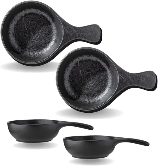 Wilmax Baking Dish Black Set of 2 24x15cm 500ml Handle